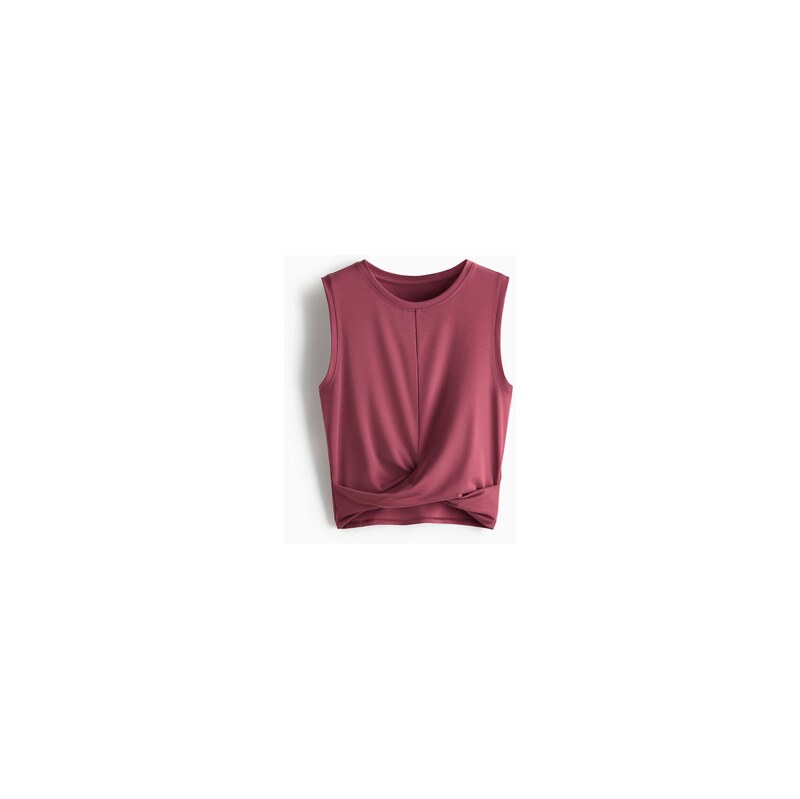 H&M - Sportovní top se stočeným detailem Slim Fit - Světle