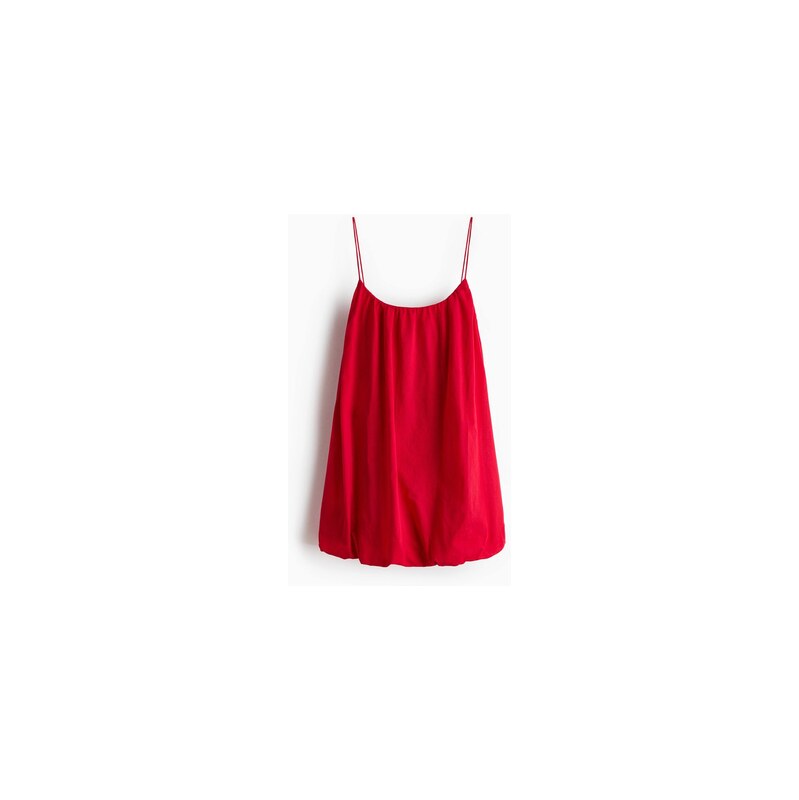 H&M - Šaty na ramínkas bublinovým lemem - Červená