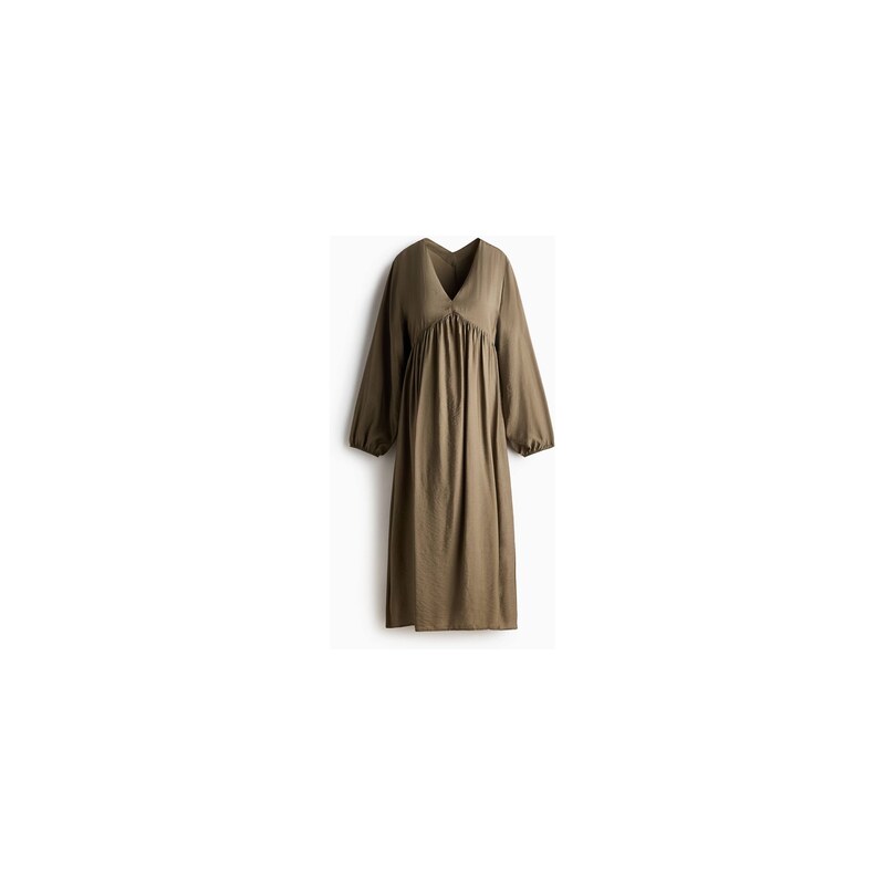 H&M - MAMA Viscose-blend nursing dress - Khaki Zelená