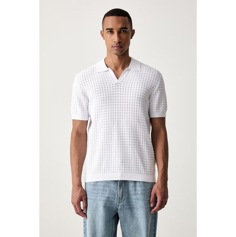 Guess svetrové polo pánské s viskózou