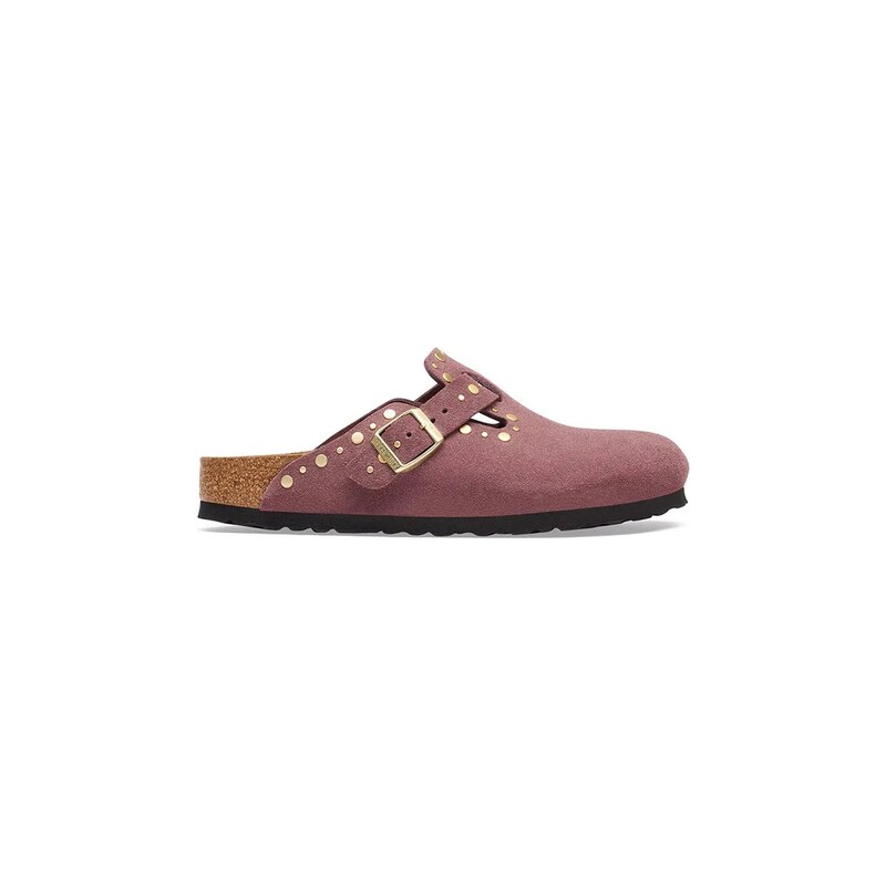 Birkenstock pantofle dámské semišové Boston Rivets Suede Leather