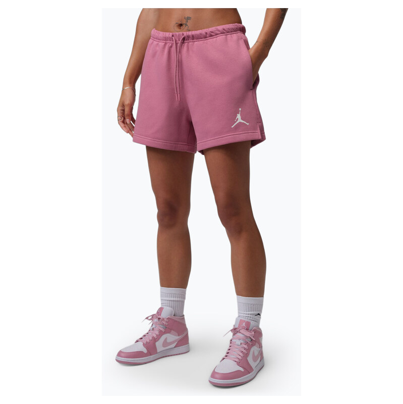 Dámské šortky Jordan Fleece desert berry/white