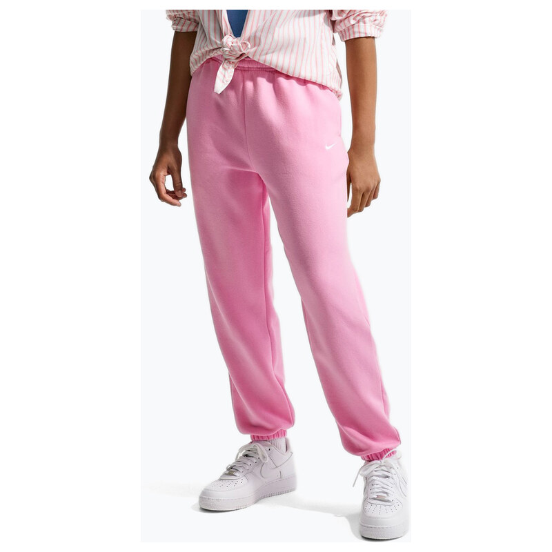 Dětské kalhoty Nike Sportswear Studio Fleece pink rise/white