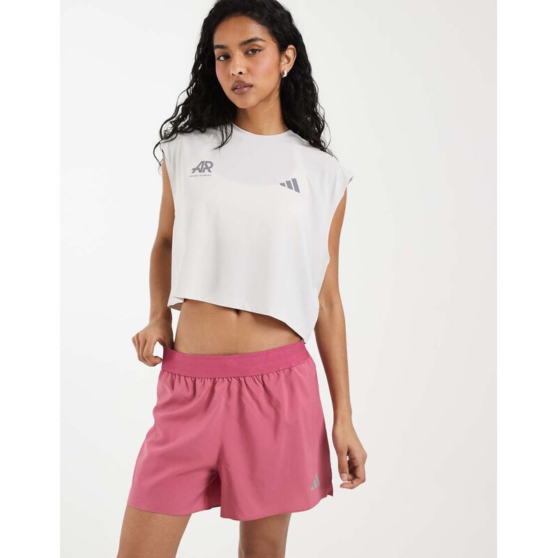 adidas performance adidas Running Essentials shorts in cherry