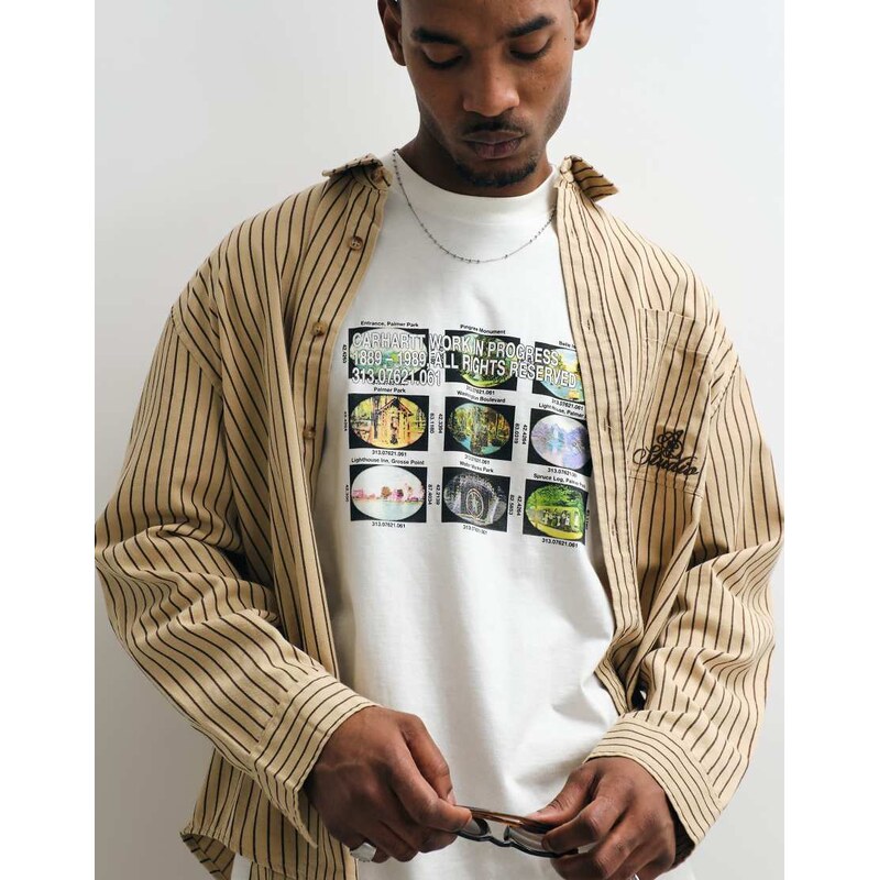Carhartt WIP coordinates t-shirt in cream-White