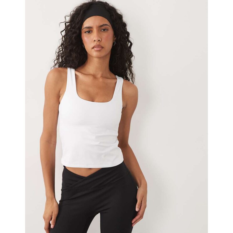 4505 soft touch scoop neck vest with inner bra and removable