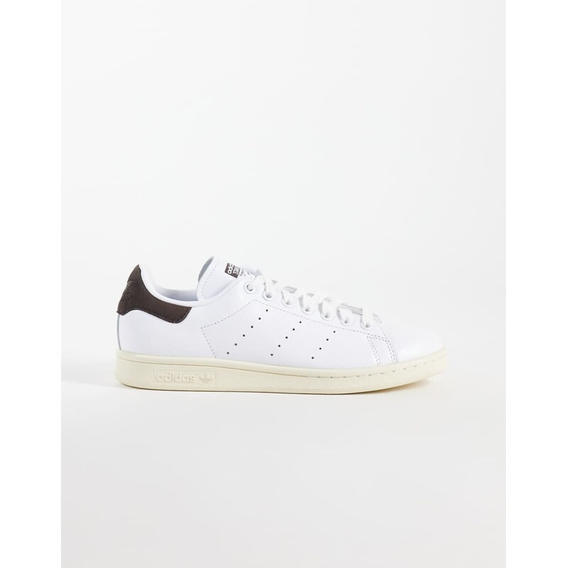 adidas Originals Stan Smith trainers in white and brown croc