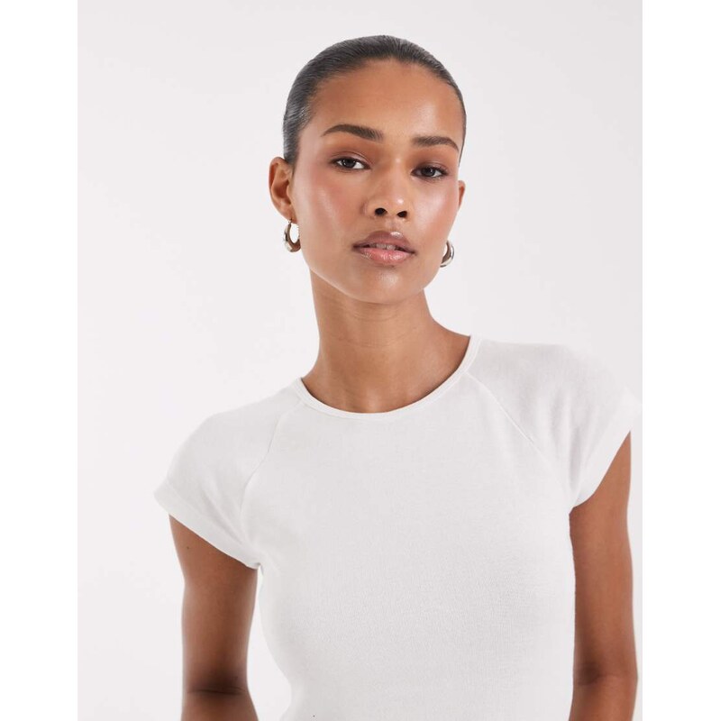 JJXX raglan fitted t-shirt in white