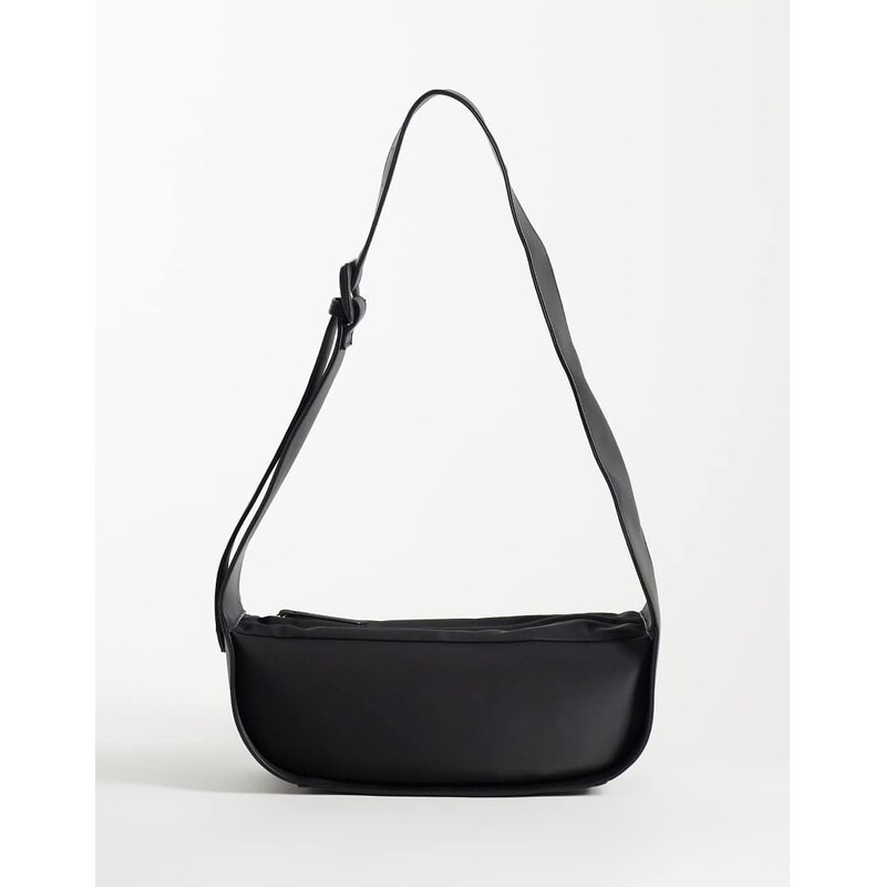ASOS DESIGN nylon sling bag in black