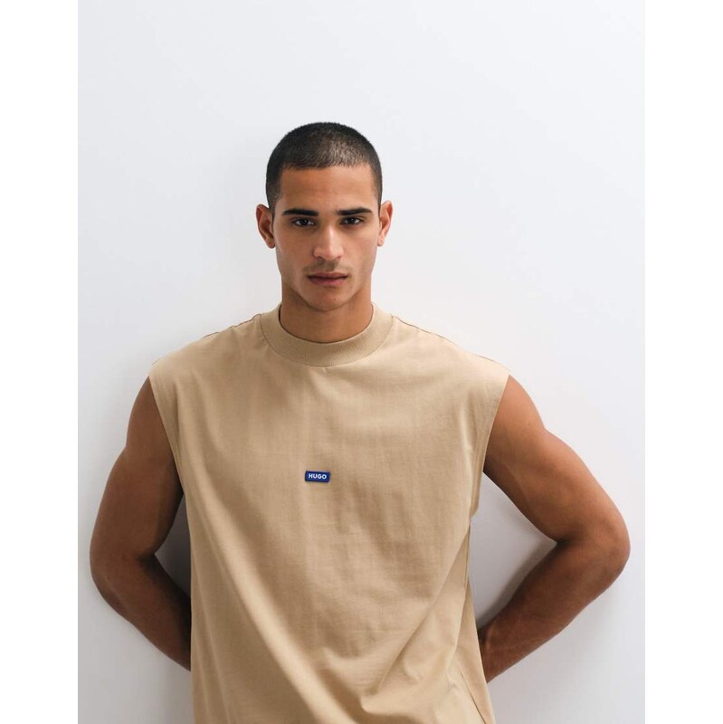 HUGO Blue Navertz vest in beige-Neutral