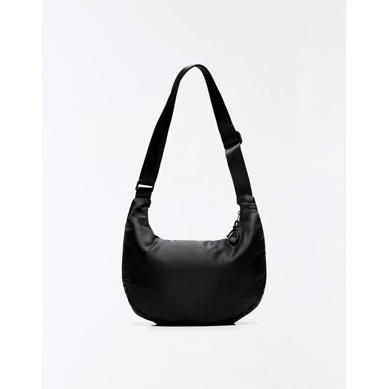 Bershka Technical fabric multipocket bag in black