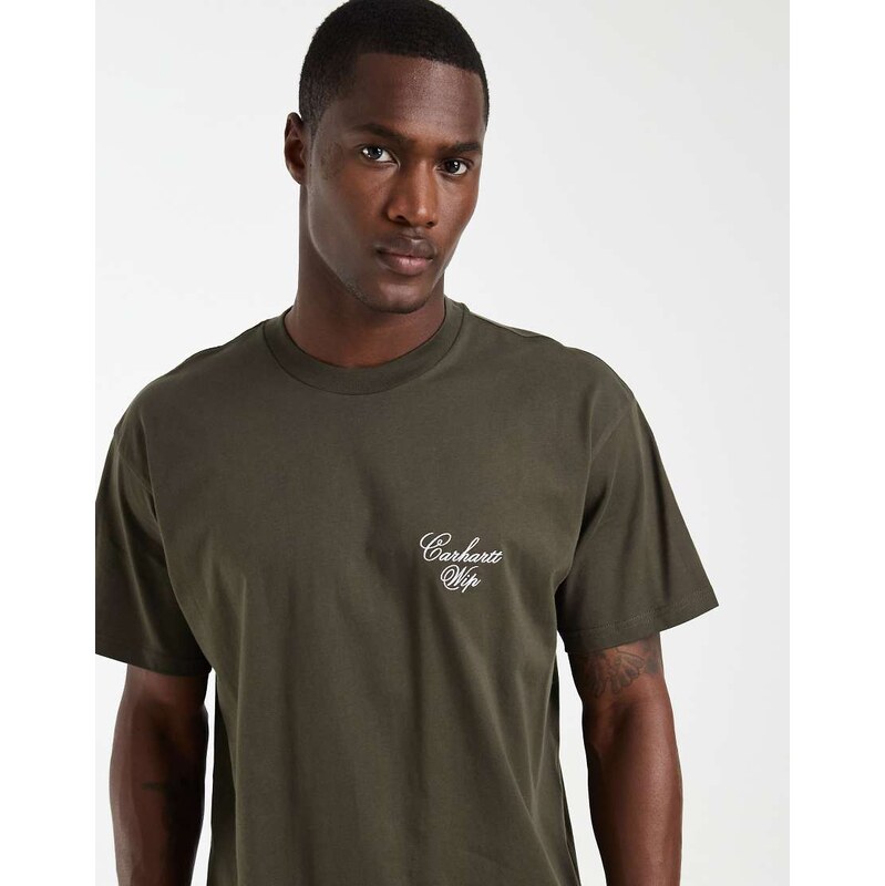 Carhartt WIP gracious t-shirt in khaki-Green