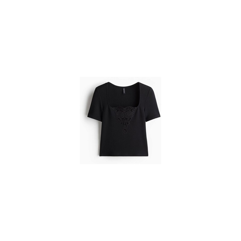 H&M - Tops madeirou - Černá