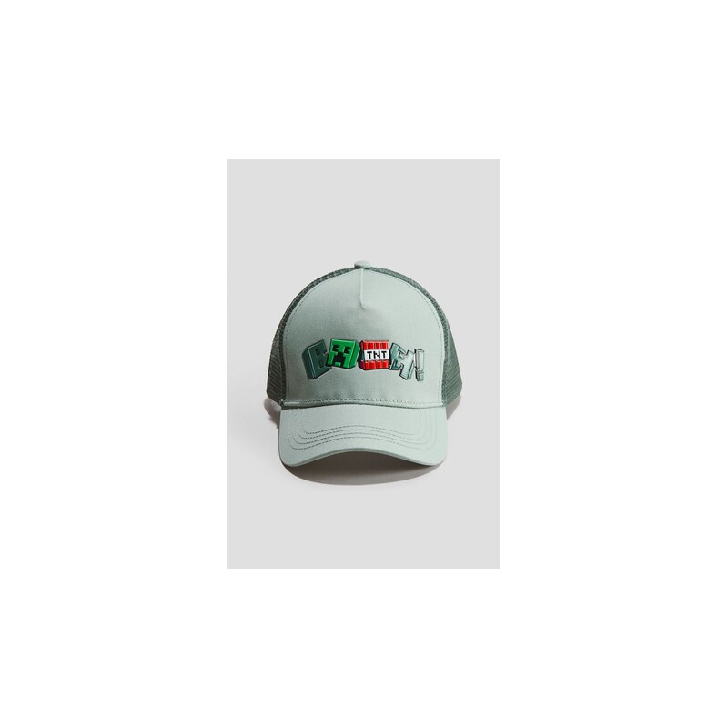 H&M - Kšiltovka truckers motivem - Kouřově Zelená/Minecraft