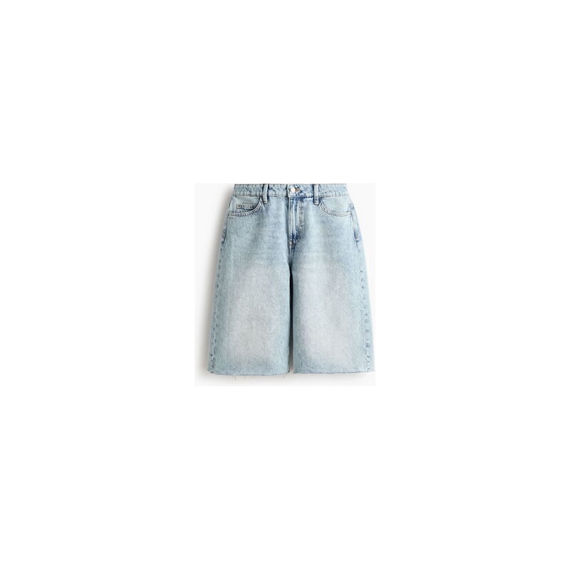 H&M - Džínové bermudy - Světlý Denim Blue