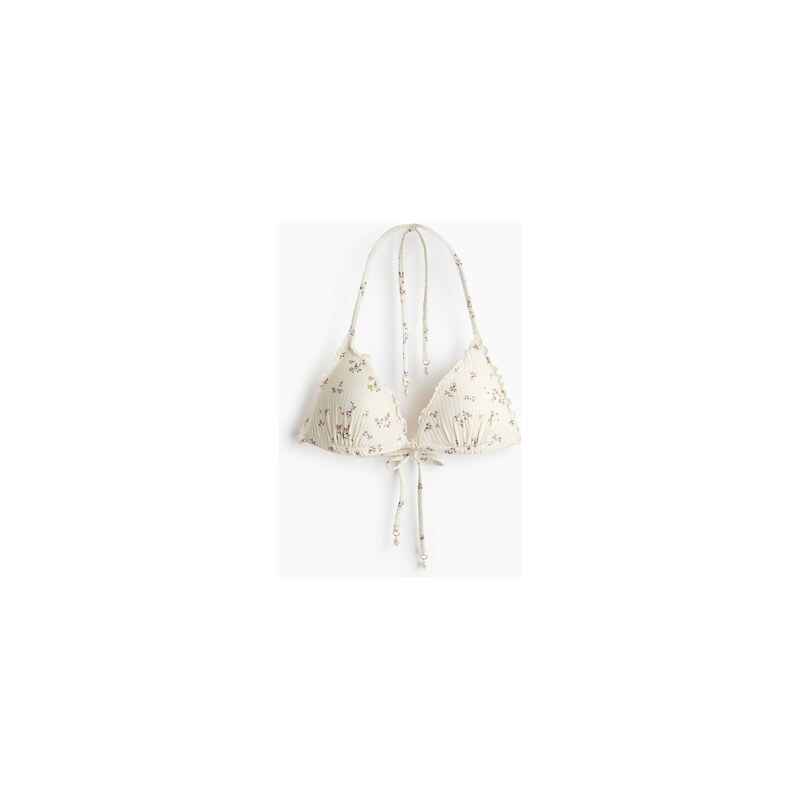 H&M - Bikinová push-upkas trojúhelníkovými košíčky - Krémová