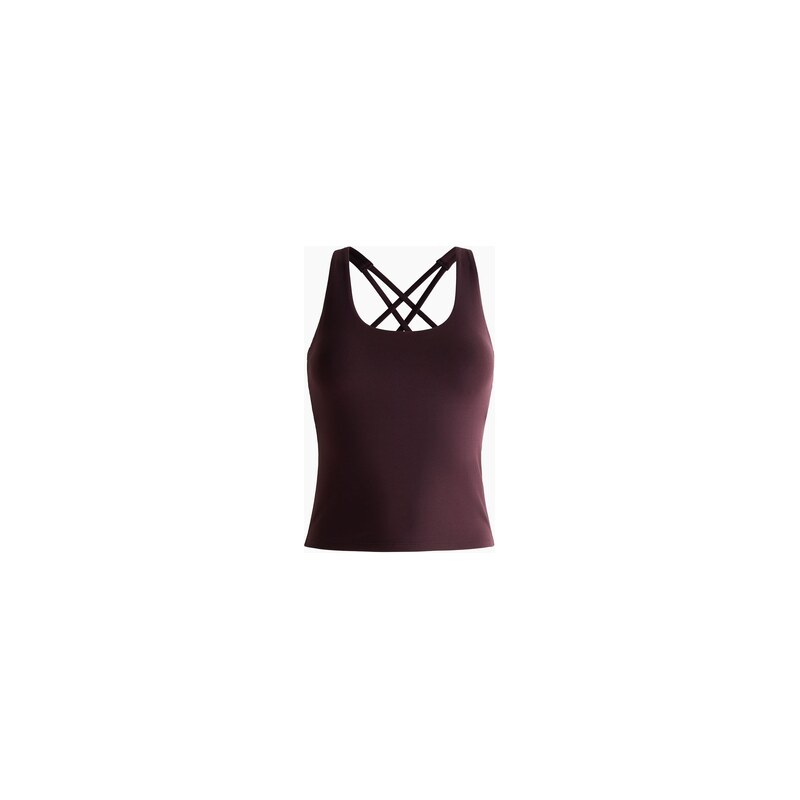 H&M - Sportovní tílko SoftMove - Čokoládově Švestková