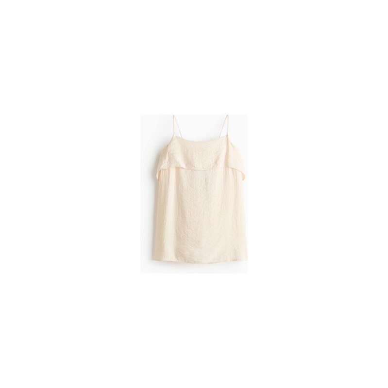 H&M - Top na ramínka z viskózové směsi - Světle Béžová
