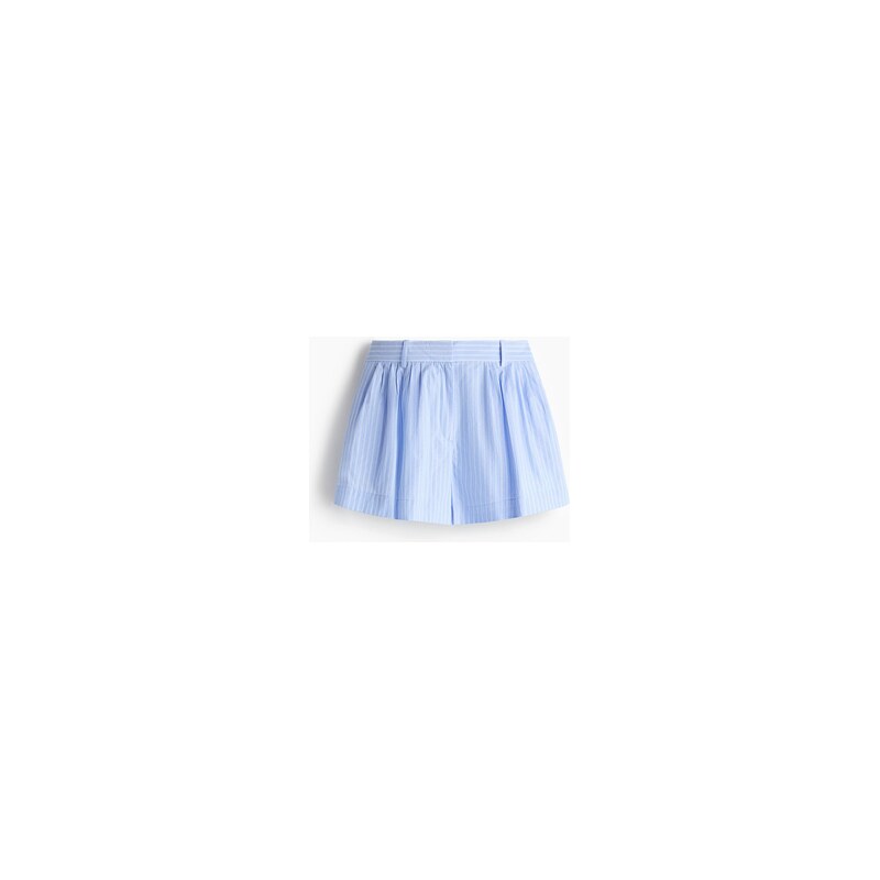 H&M - Elegantní bavlněné šortky - Bleděmodrá/Proužky