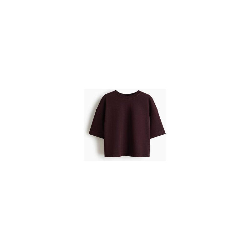 H&M - Tričko boxy - Vínová