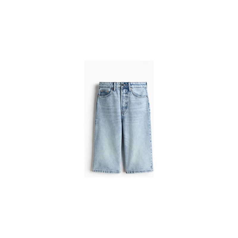 H&M - Džínové bermudy - Světlý Denim Blue