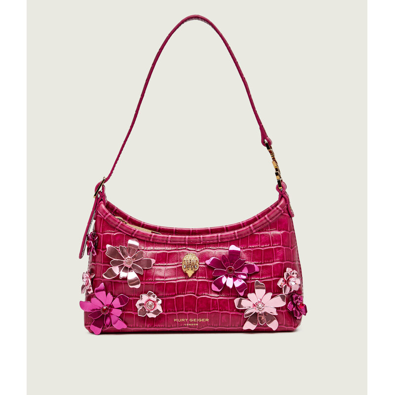 Kurt Geiger Kožená kabelka na rameno Sling Flowers