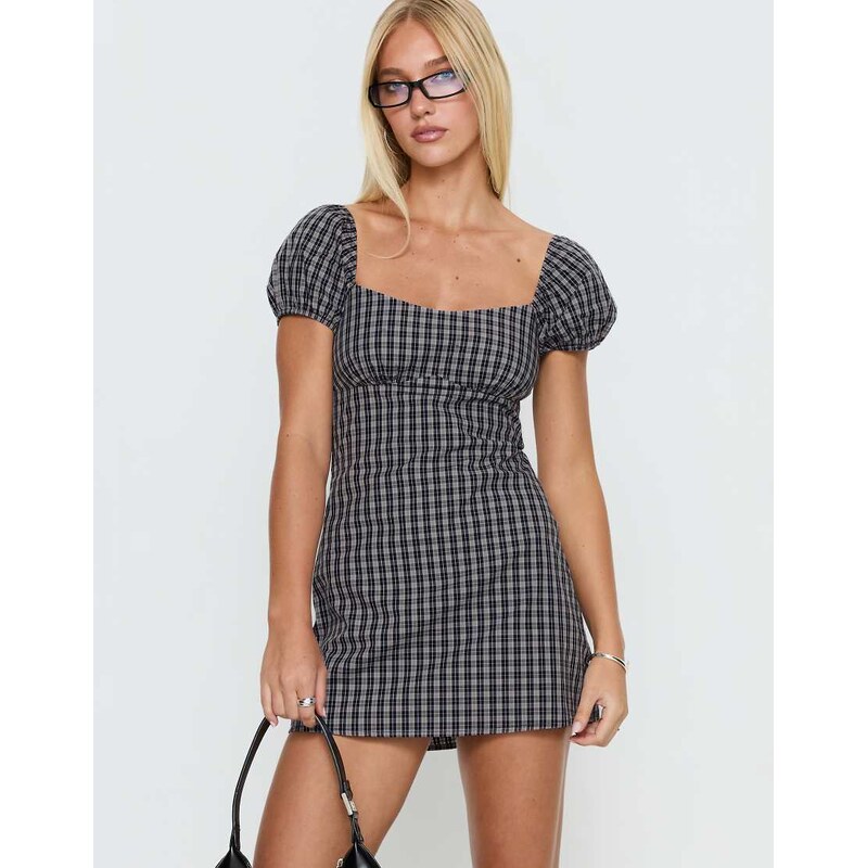 Princess Polly Sorynna cotton puff sleeve square neck built in