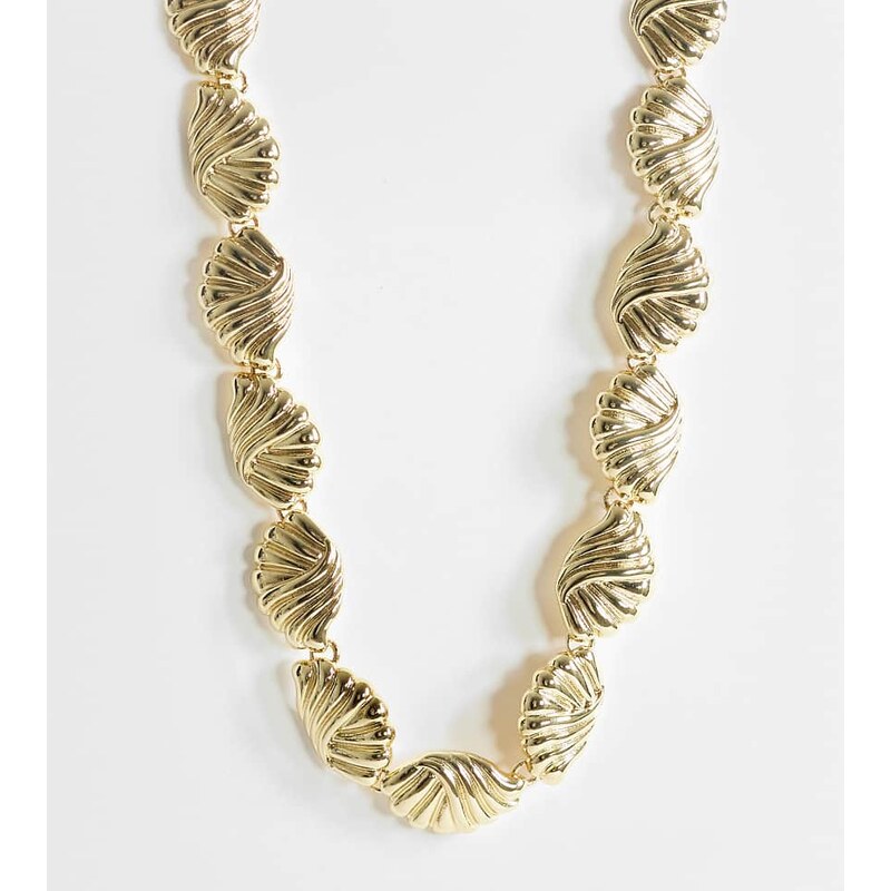 Topshop Naleigh swirl necklace in gold
