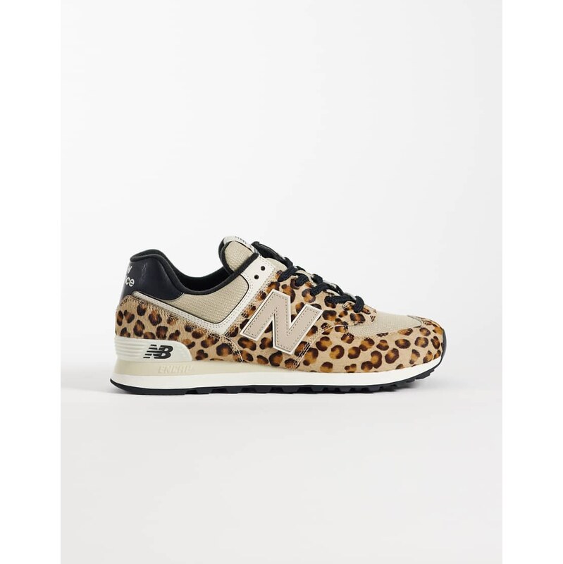 New Balance 574 trainers in leopard print-Multi