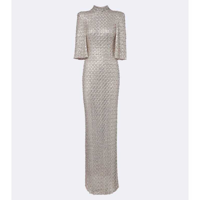 Jenny Packham Sedona embellished mesh gown