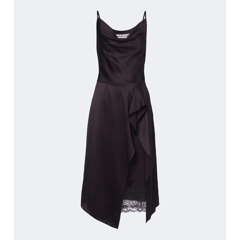 Acne Studios Lace-trimmed satin slip dress