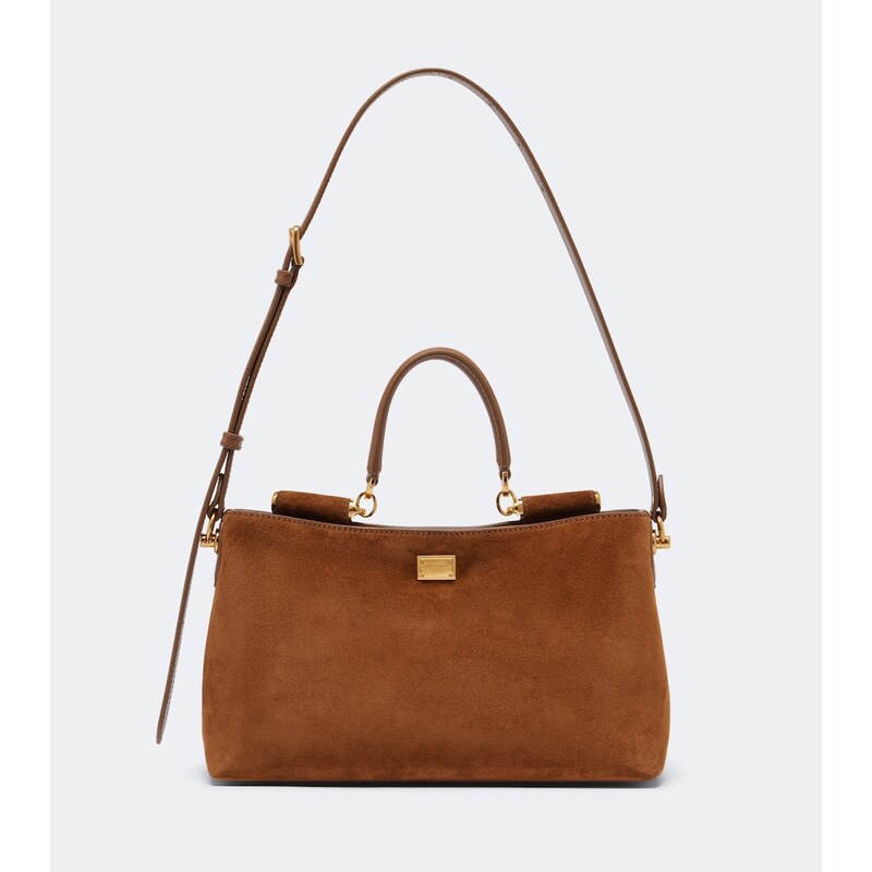 Dolce&Gabbana Vittoria Medium suede top-handle bag