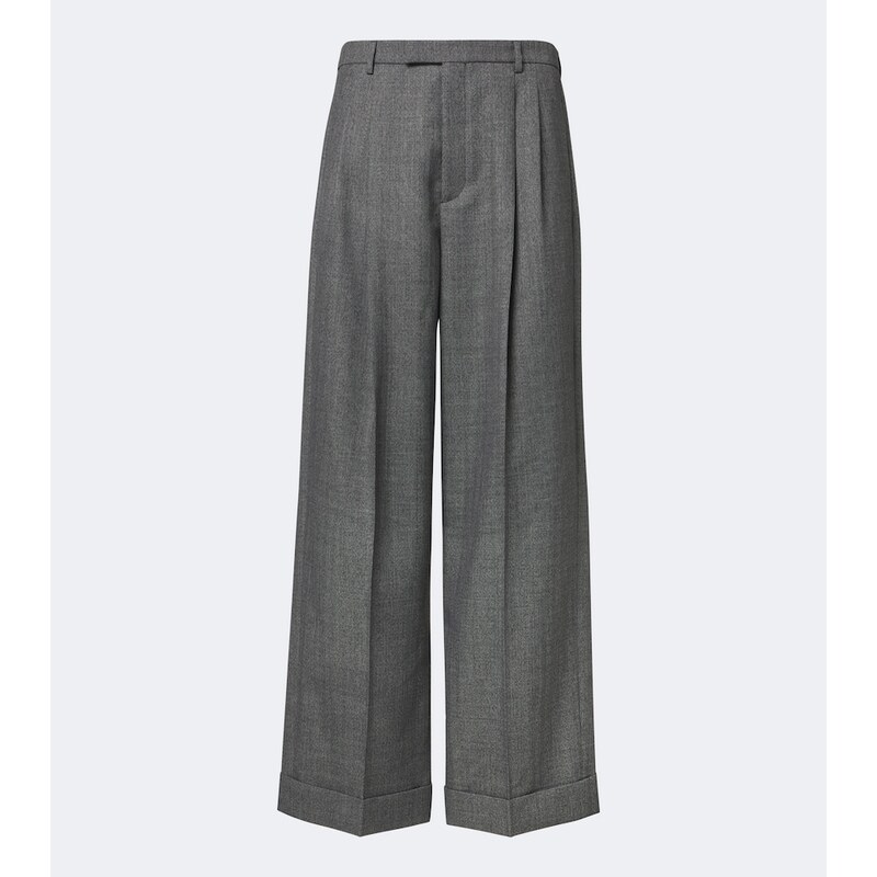 Valentino Herringbone wide-leg pants