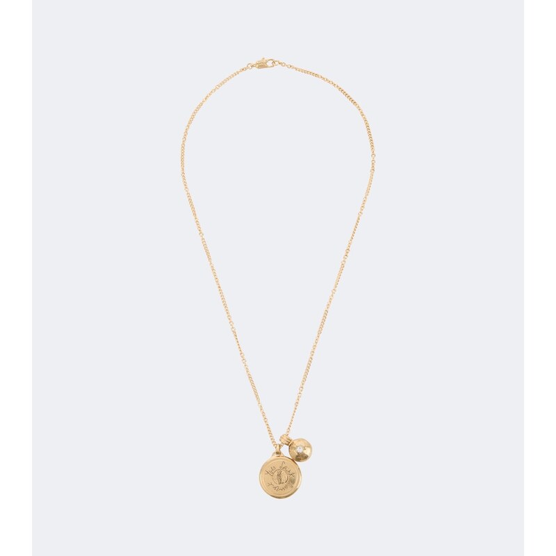 Saint Laurent Cassandre embellished chain necklace