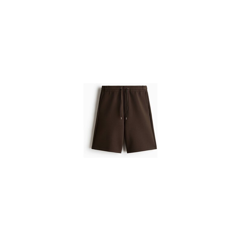 H&M - Šortky scuba Regular Fit - Tmavě Zelená Khaki