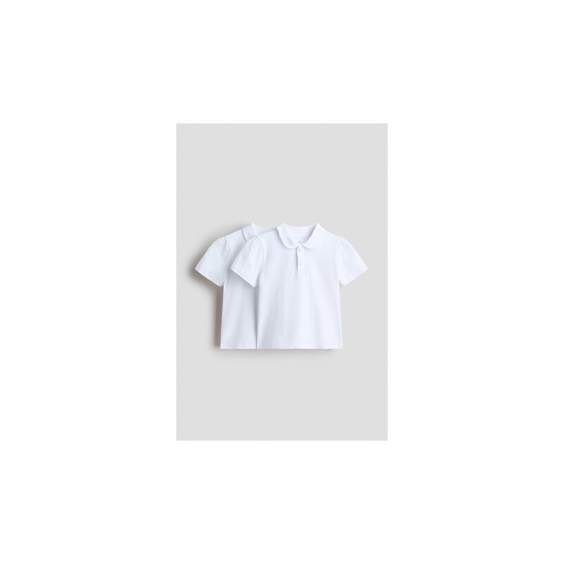 H&M - Školní tričko 2 kusy - Bílá