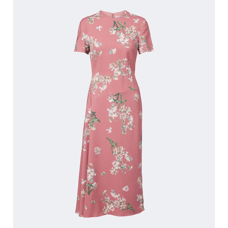 Erdem Floral asymmetric floral cady midi dress