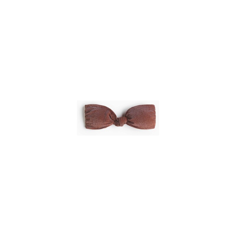 H&M - Vyztužená bikinová podprsenka bandeau - Tmavě Hnědá