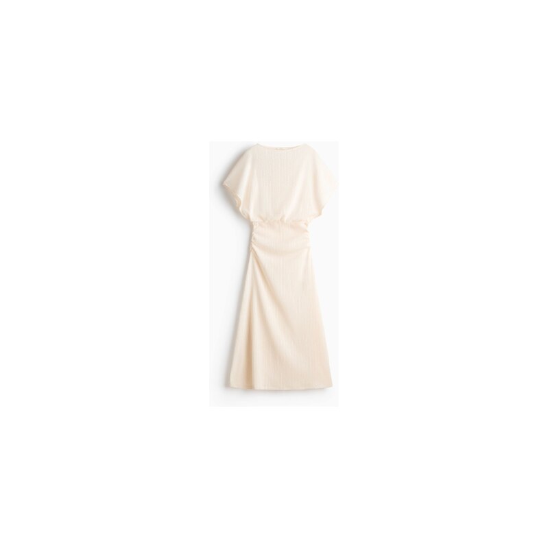 H&M - Řasené maxišaty - Krémová