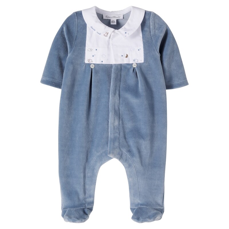 Tartine et Chocolat Baby embroidered cotton-blend onesie