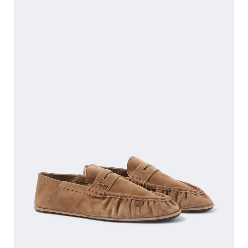 Saint Laurent Le Loafer suede penny loafers