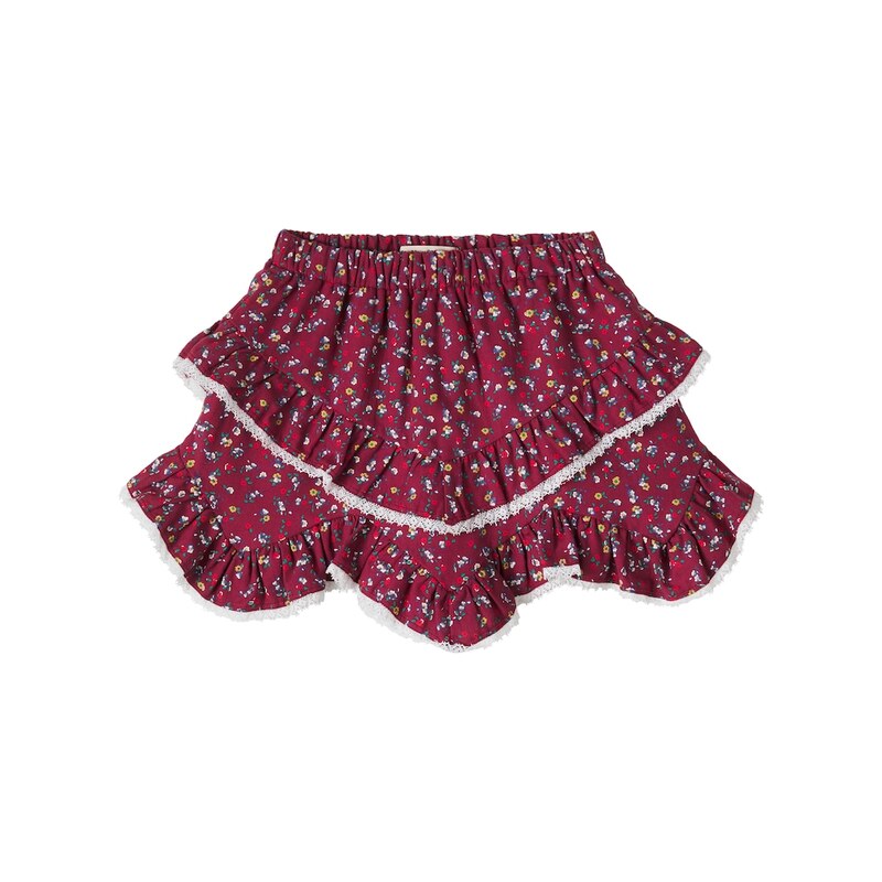 The New Society Bloom floral ruffled cotton skirt