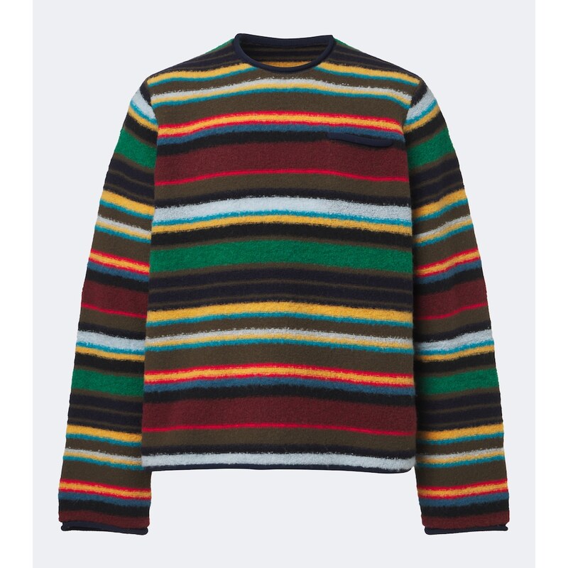 Sacai Striped wool-blend sweater