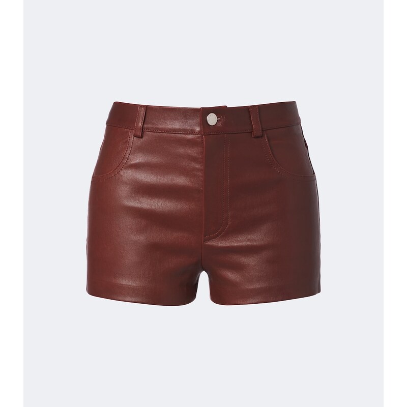 Stouls Roxie mid-rise leather shorts
