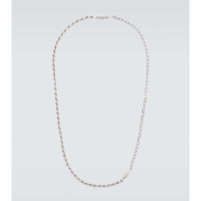 Bottega Veneta Sterling silver chain necklace