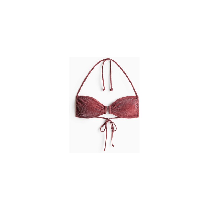H&M - Vyztužená bikinová podprsenka - Tmavě Červená