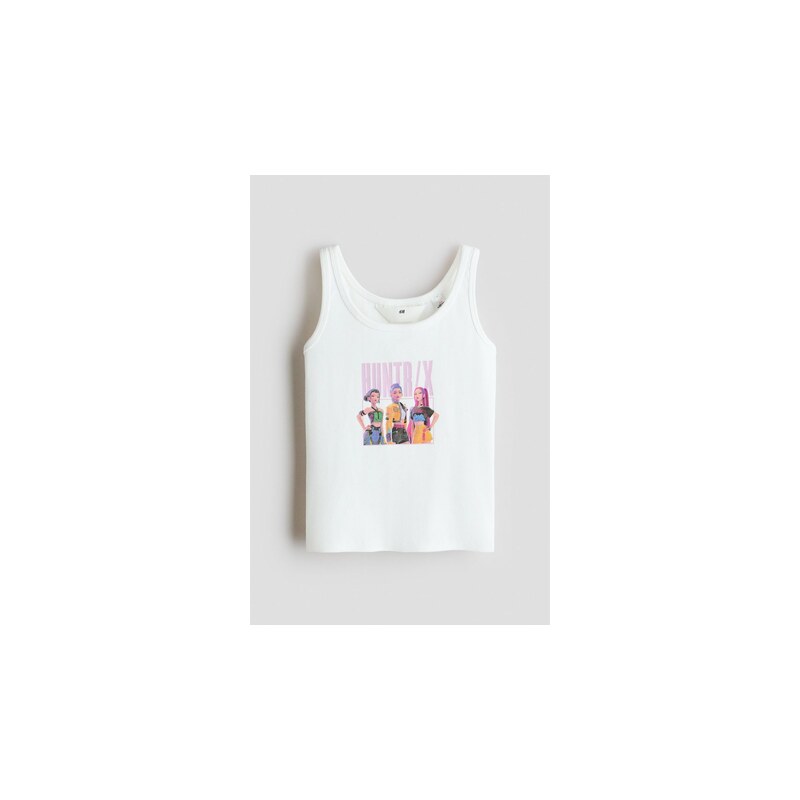H&M - Tílkos tištěným motivem - Bílá/Kpop Demon Hunters