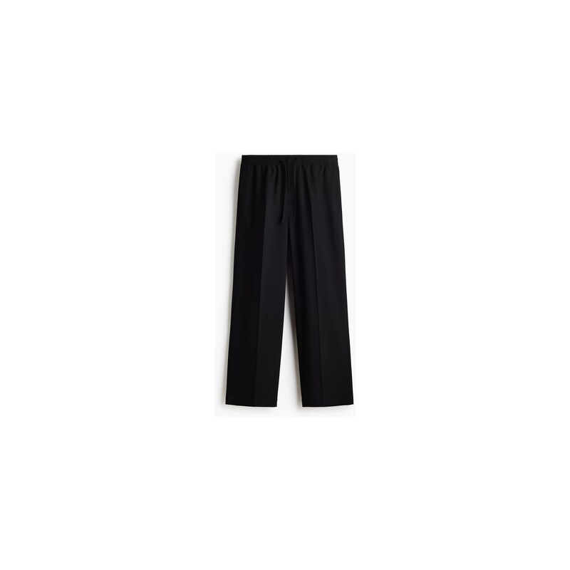 H&M - Kalhoty Loose Fit - Černá