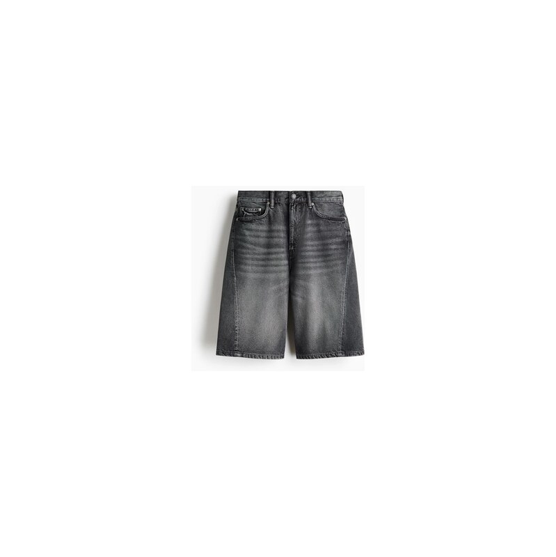 H&M - Džínové šortky Baggy Twist - Tmavě Šedý Denim