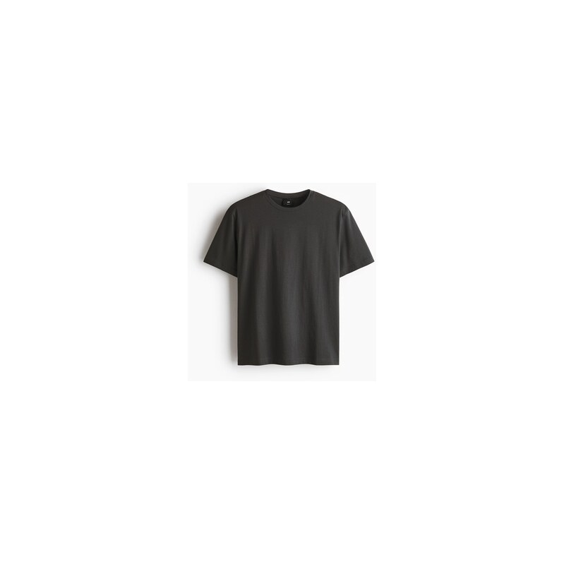 H&M - Tričko z bavlny pima Regular Fit - Tmavě Šedá